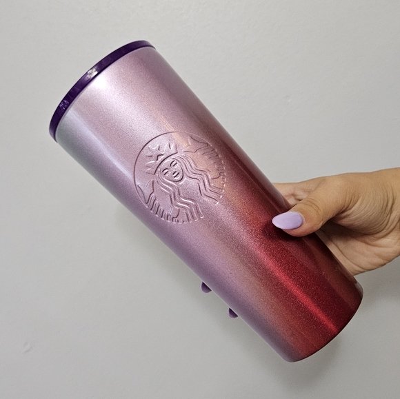 Starbucks Other - Starbucks 16oz Holiday Ombre pink & purple Stainless Steel with lid